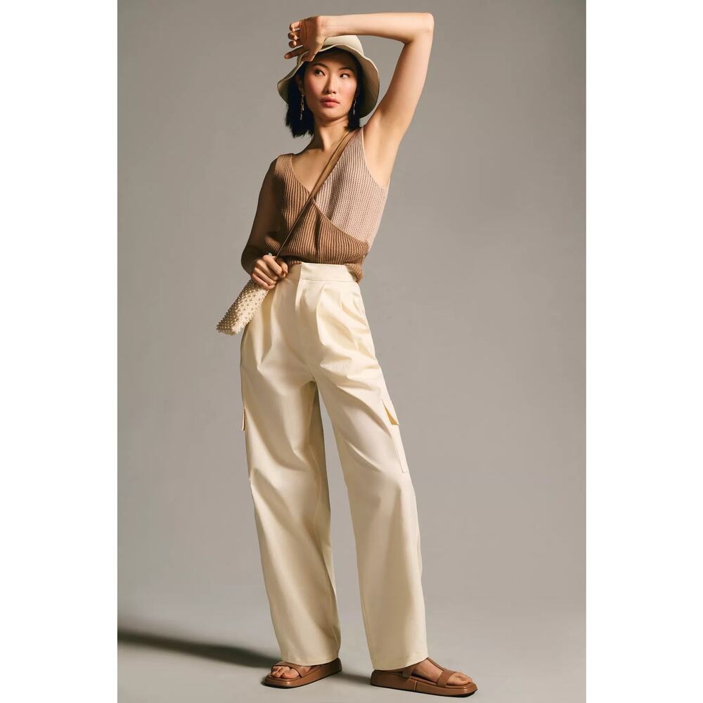 NWOT- Anthropologie Du Paradis Cargo Chino Trousers Sz:0/UK4 Ret$170‎